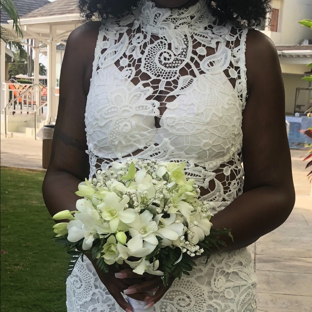 White Beachstyle Wedding Dress